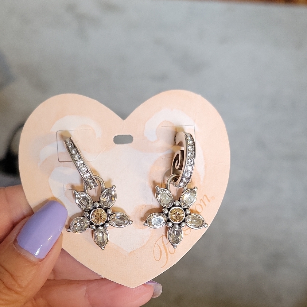Brighton Silver and Gold Asymmetrical Earrings